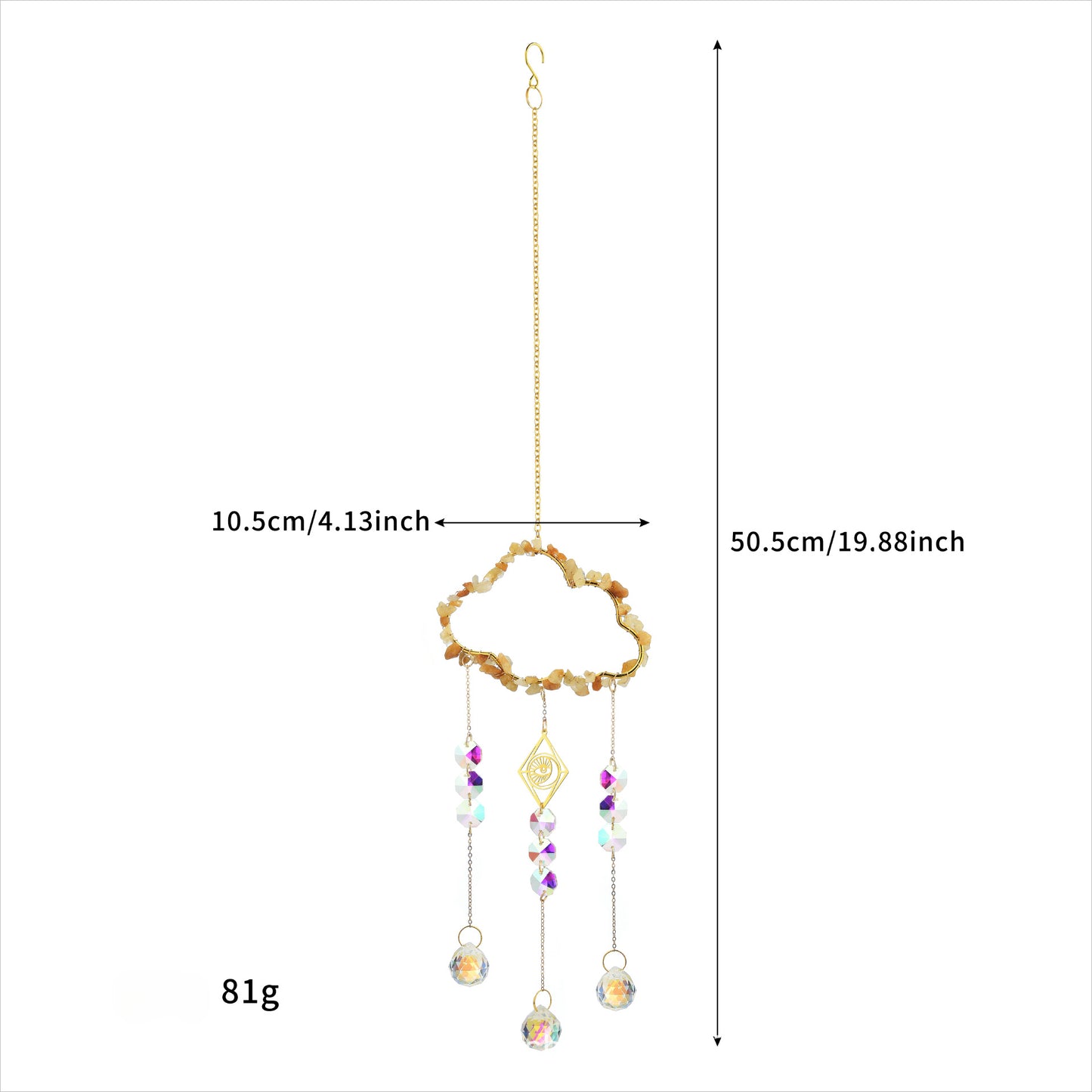 Window hanging new cloud series natural crystal sun catcher wind chimes