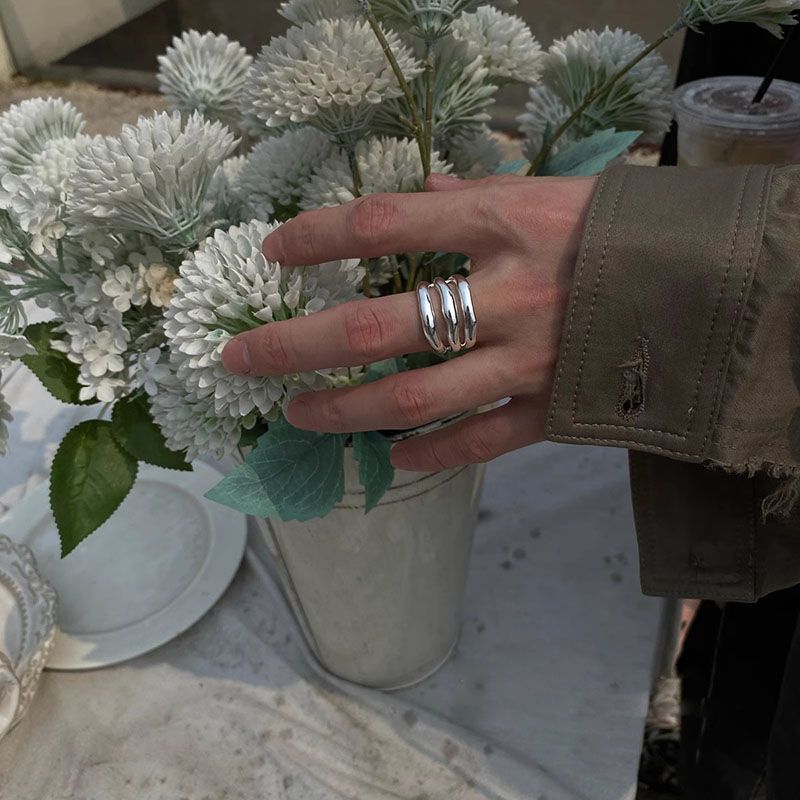 Irregular Hollow Retro Open Index Finger Ring