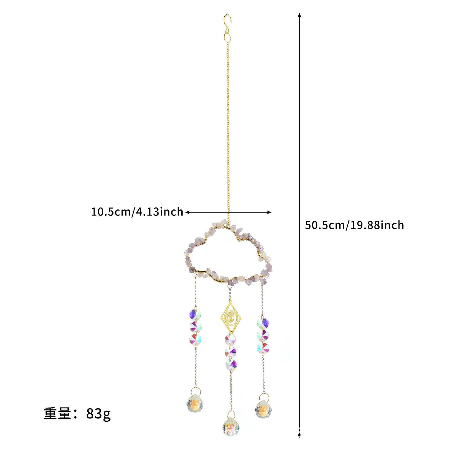 Window hanging new cloud series natural crystal sun catcher wind chimes