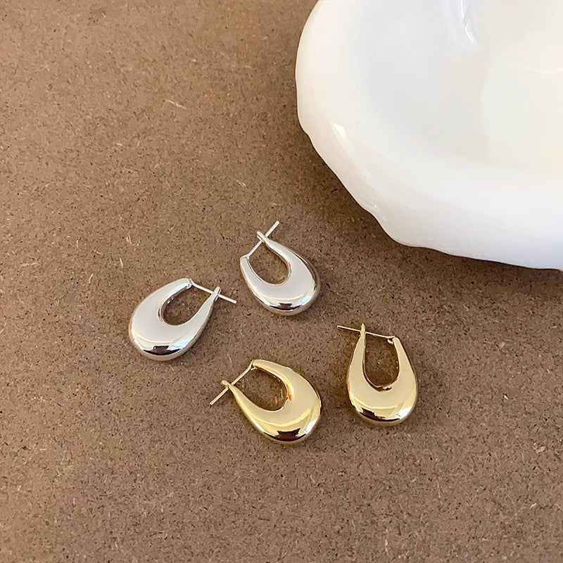 Classic Versatile Drop Pendant Hoop Earrings