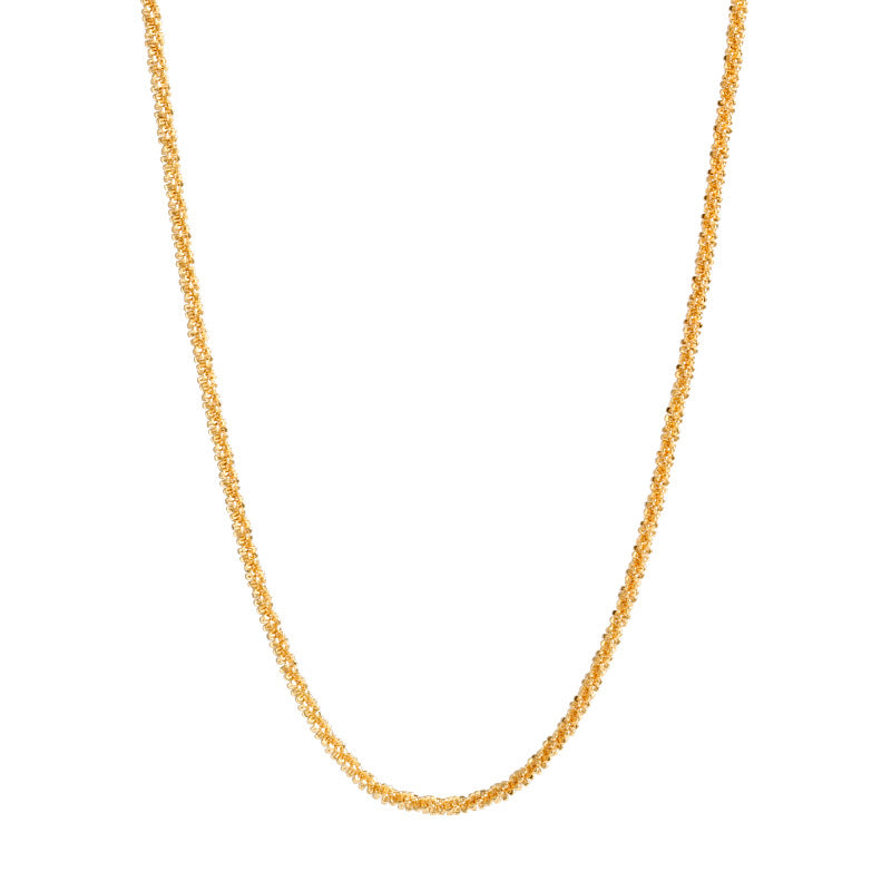 Sparkling Naked Chain Plain Ring Necklace