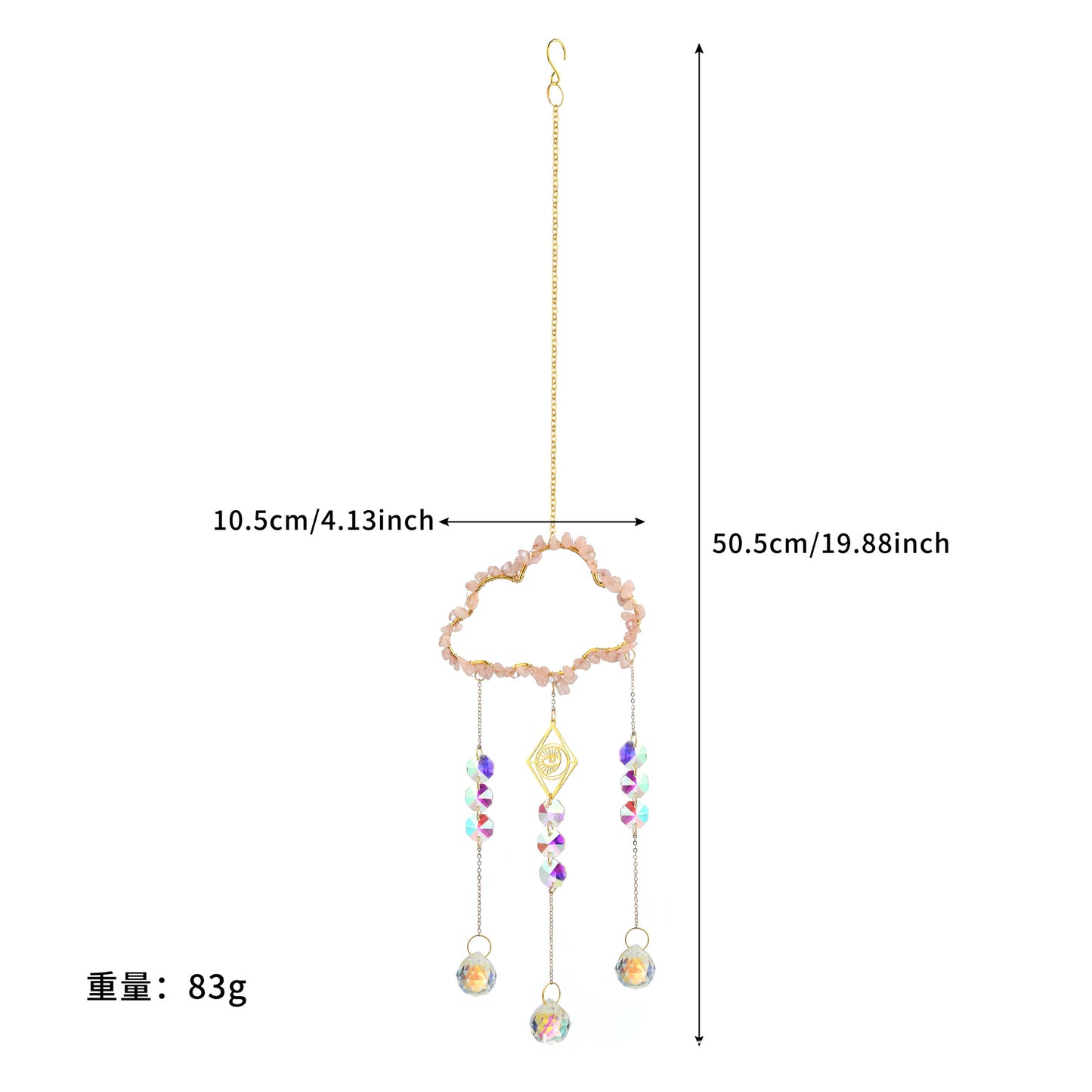 Window hanging new cloud series natural crystal sun catcher wind chimes