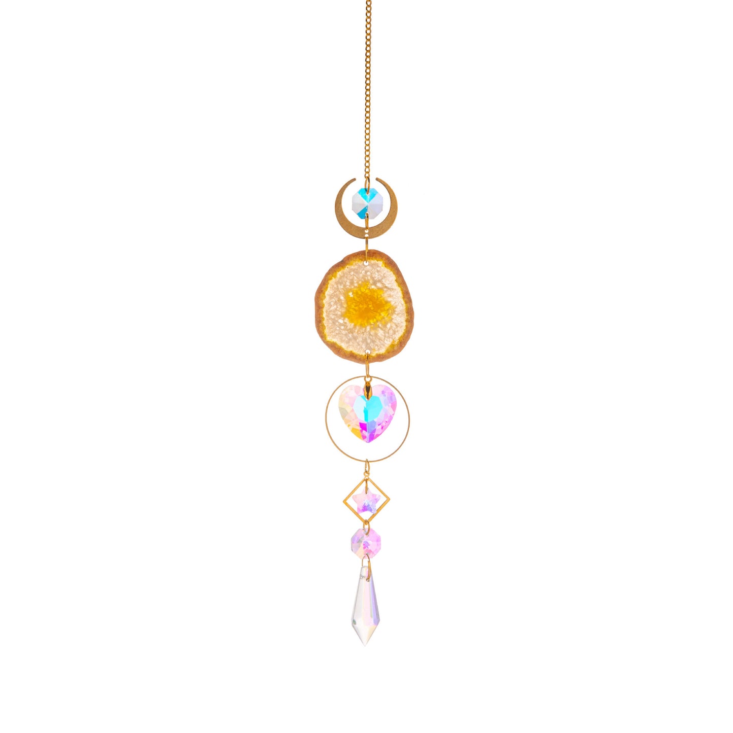Suncatcher Rough Stone Agate Lighting Pendant Crystal Suncatcher Prism Ball Decoration Rainbow Manufacturing