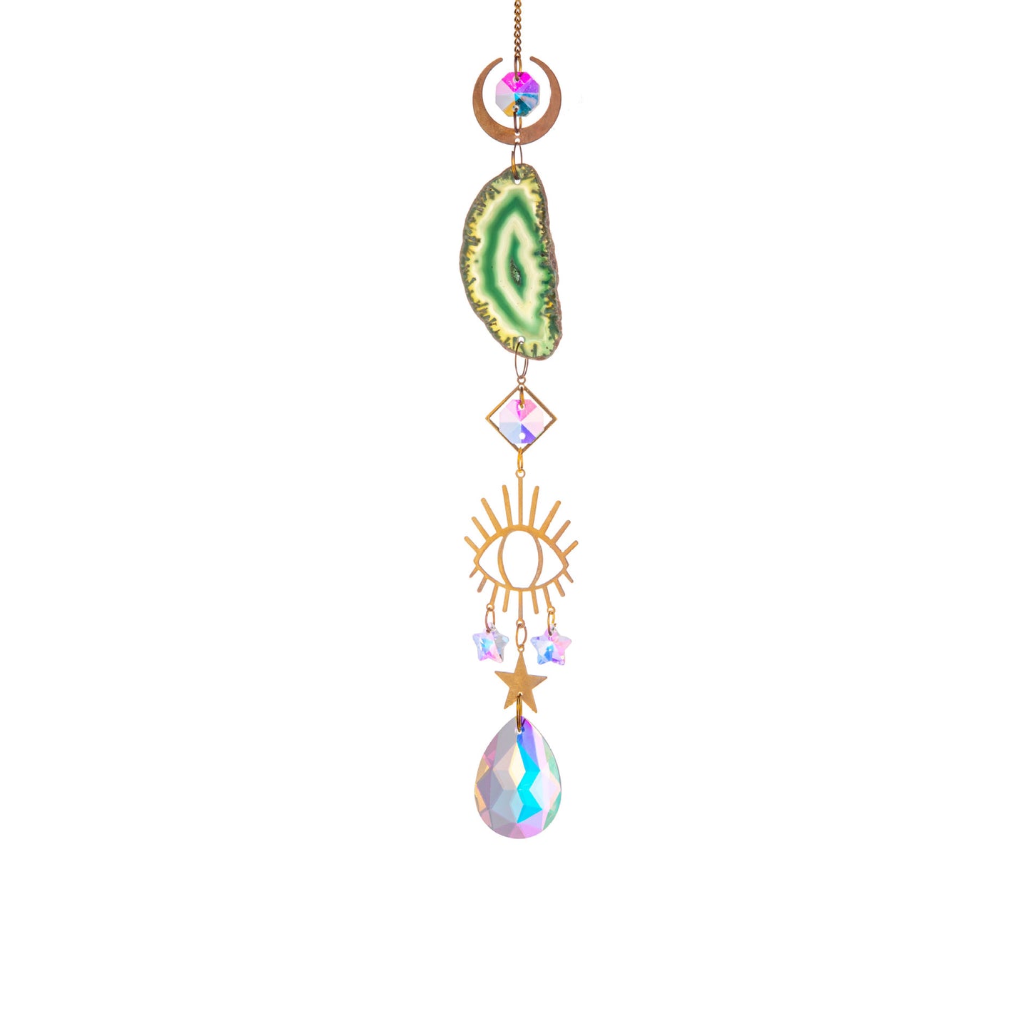 Suncatcher Rough Stone Agate Lighting Pendant Crystal Suncatcher Prism Ball Decoration Rainbow Manufacturing