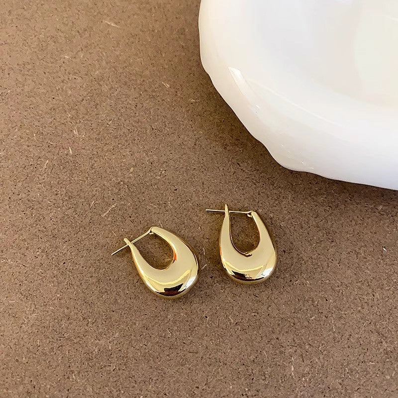 Classic Versatile Drop Pendant Hoop Earrings