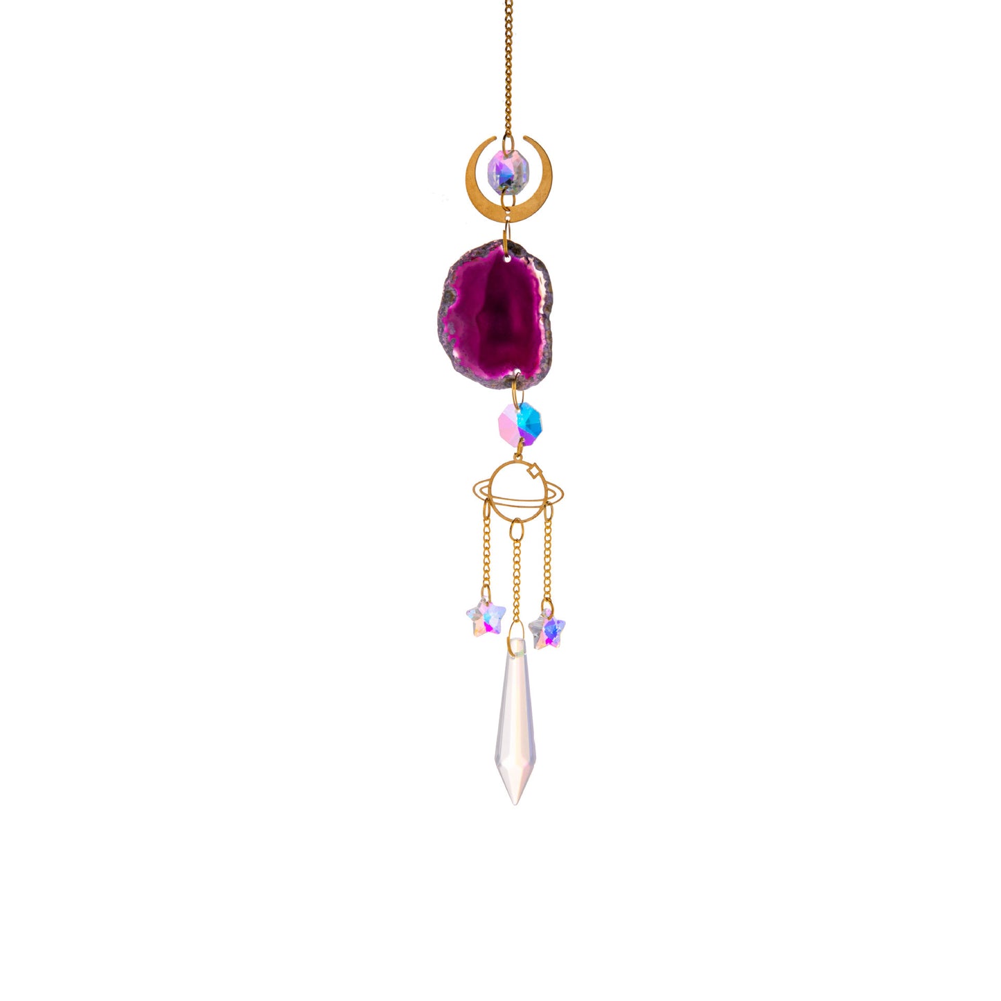 Suncatcher Rough Stone Agate Lighting Pendant Crystal Suncatcher Prism Ball Decoration Rainbow Manufacturing