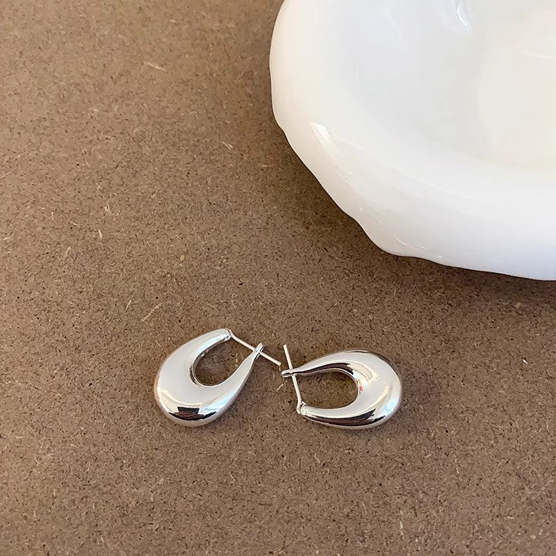Classic Versatile Drop Pendant Hoop Earrings