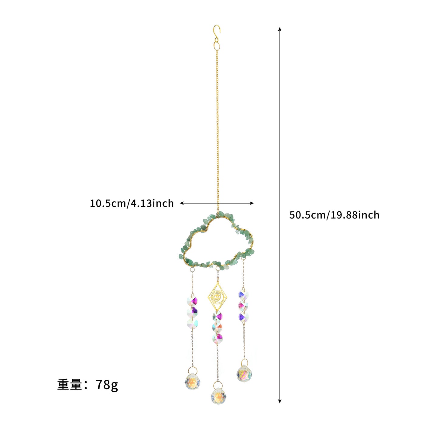 Window hanging new cloud series natural crystal sun catcher wind chimes