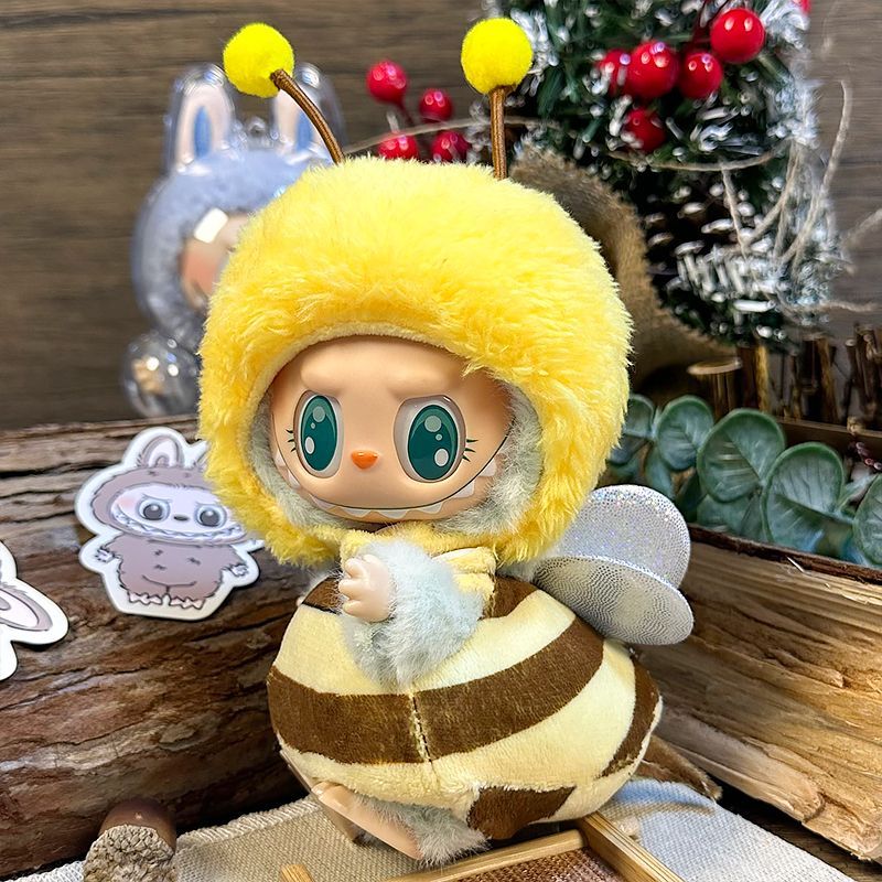 LABUBU Rabub vinyl pendant baby clothes bee hat baby clothes 15cm 17cm