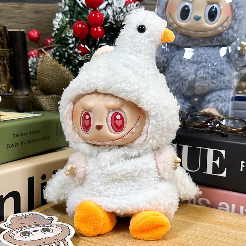 Macaron labubu baby clothes 17cm rabub replacement clothes blind box baby clothes pendant little swan clothes
