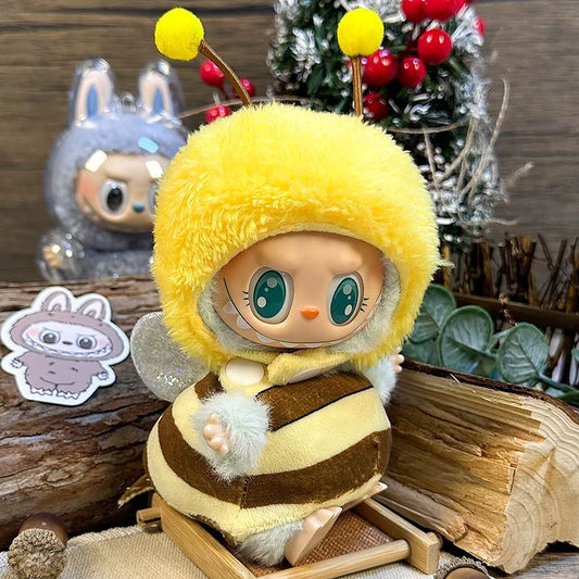 LABUBU Rabub vinyl pendant baby clothes bee hat baby clothes 15cm 17cm