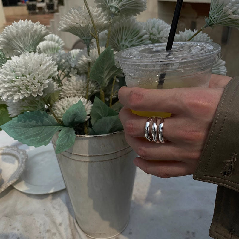 Irregular Hollow Retro Open Index Finger Ring