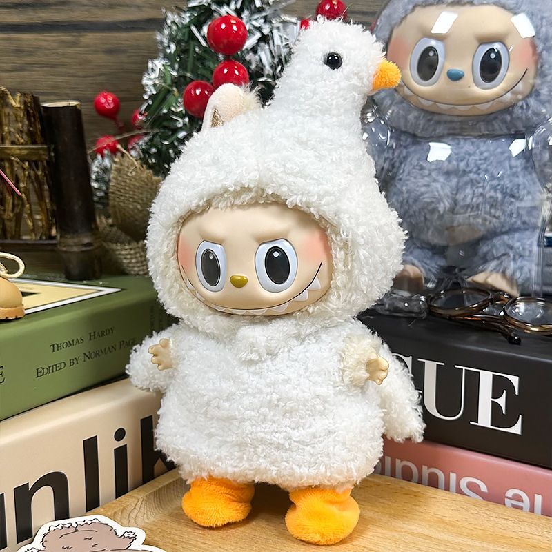 Macaron labubu baby clothes 17cm rabub replacement clothes blind box baby clothes pendant little swan clothes