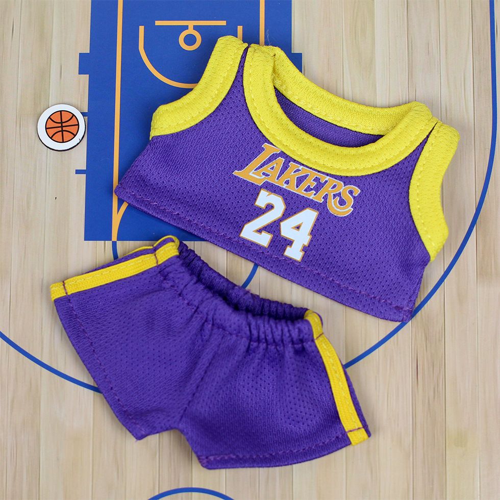 Labubu baby jersey handsome team high value labubu sweater Lakers 8 heart macaron clothes