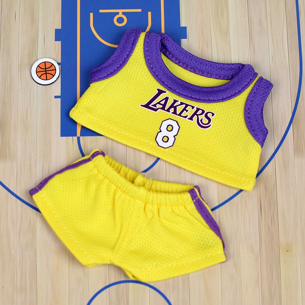 Labubu baby jersey handsome team high value labubu sweater Lakers 8 heart macaron clothes