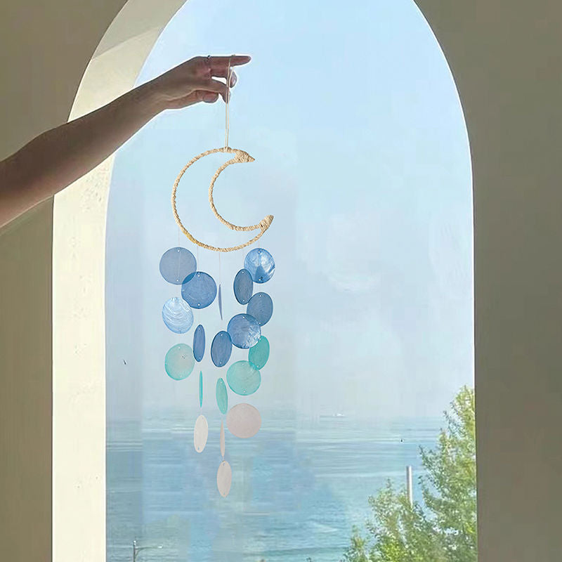 ins shell wind chimes small fresh balcony window sill pendant kindergarten pendant creative home bed and breakfast air pendant