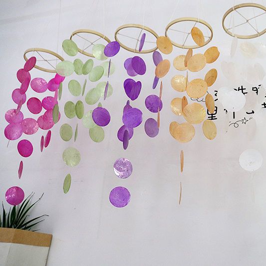 ins shell wind chimes small fresh balcony window sill pendant kindergarten pendant creative home bed and breakfast air pendant