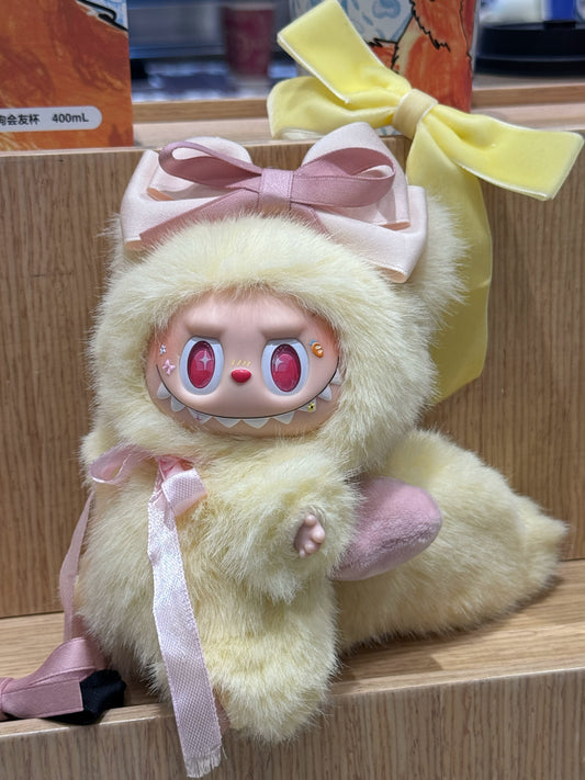 Egg milk meow big tail Labubu genuine first-generation macaron change baby, you can shoot directly