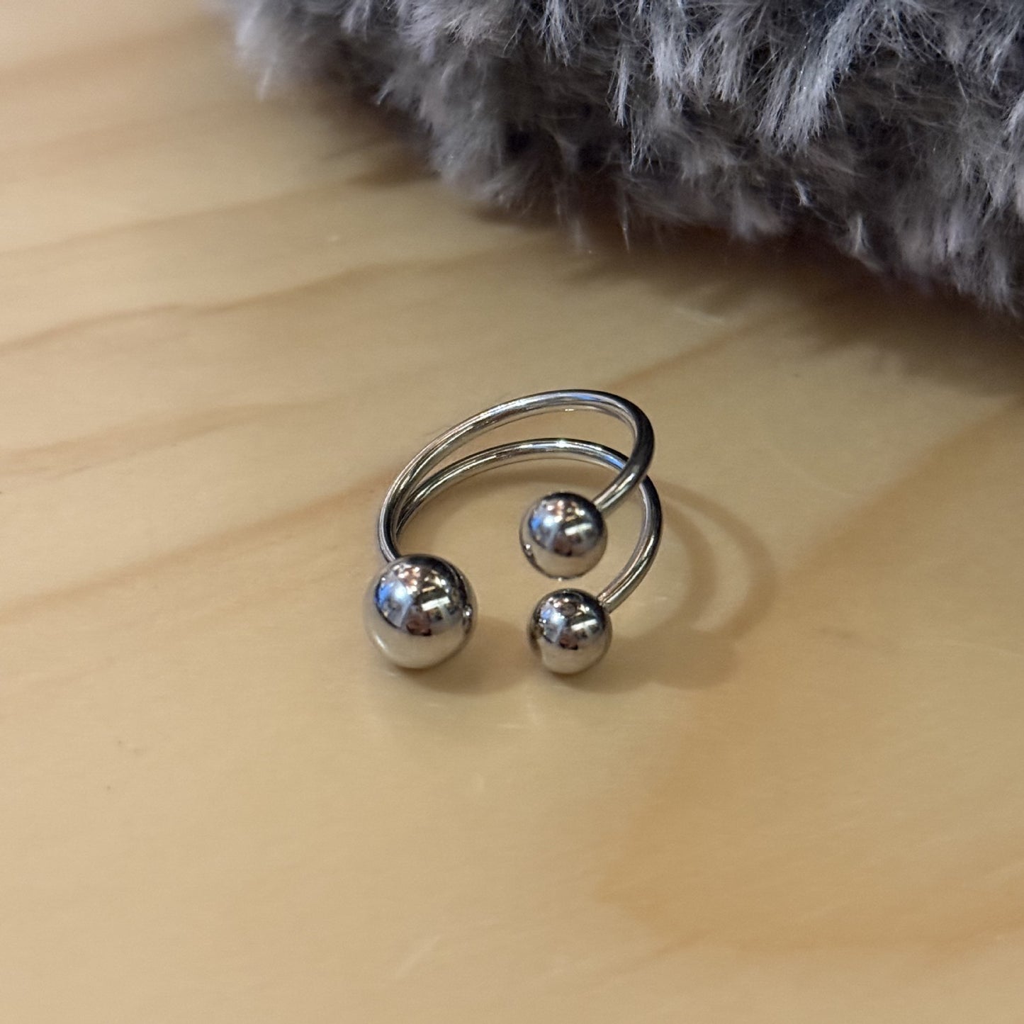 Spherical stainless steel ring