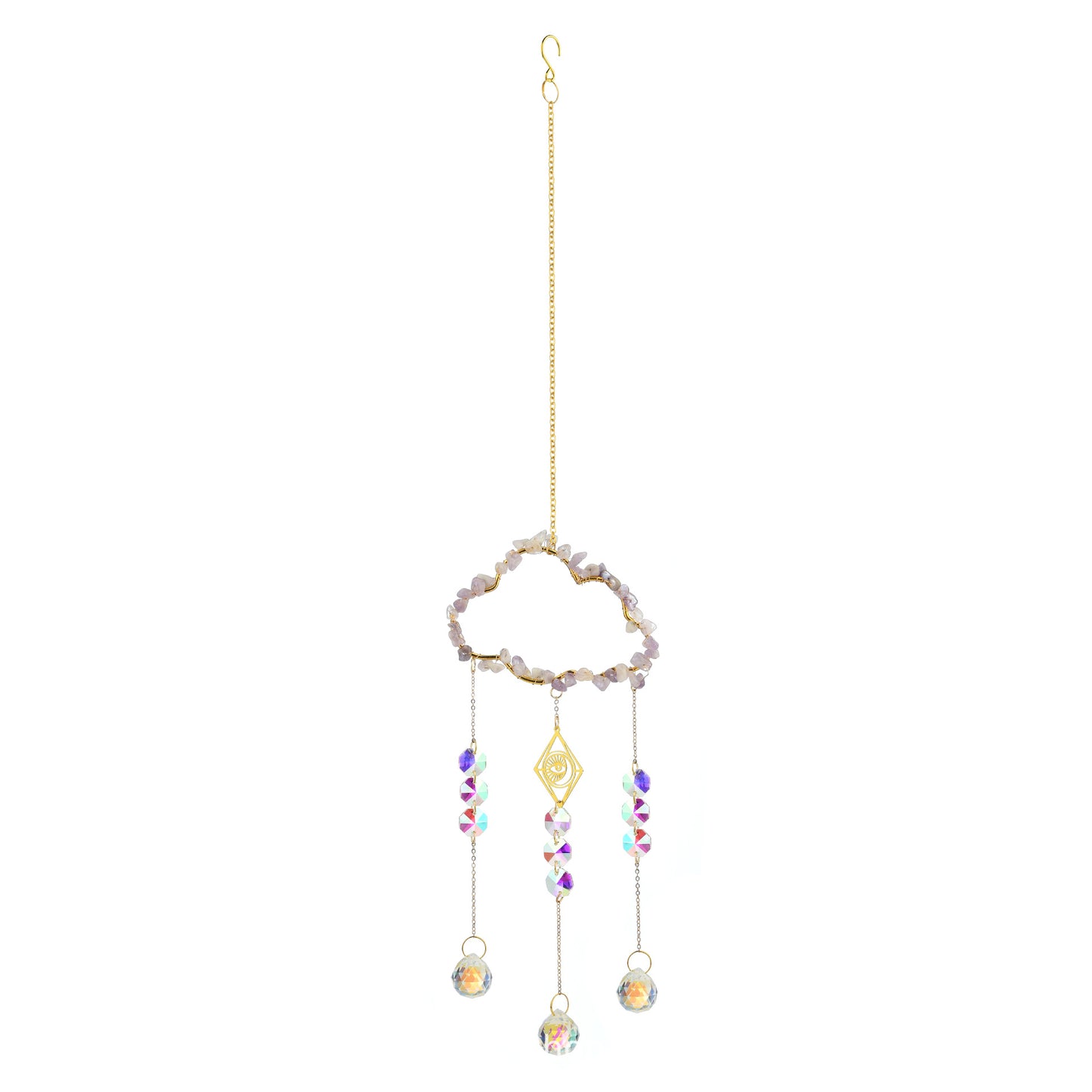 Window hanging new cloud series natural crystal sun catcher wind chimes