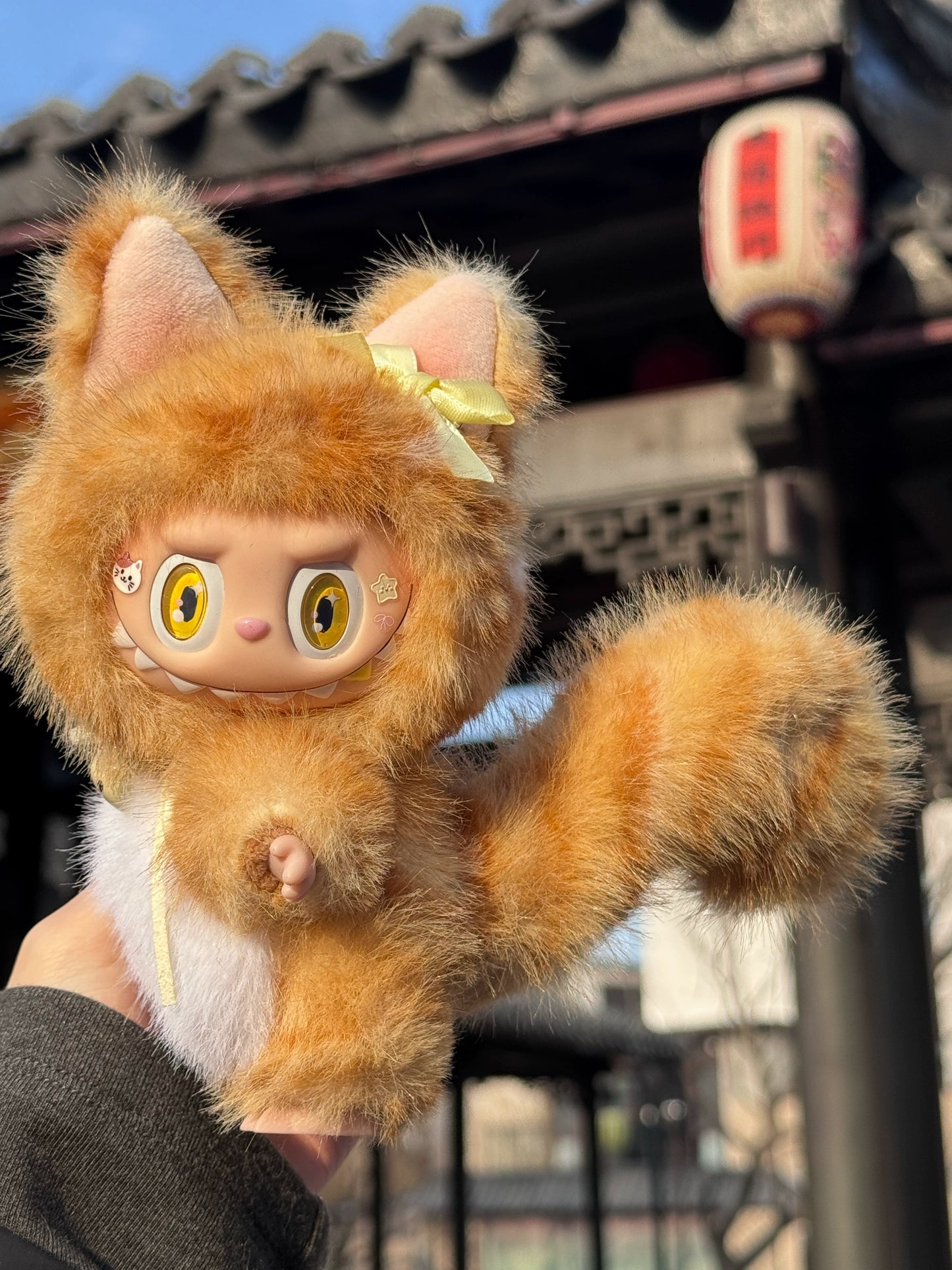 Original handsome gray tabby LABUBU genuine macaron change baby, girl gift