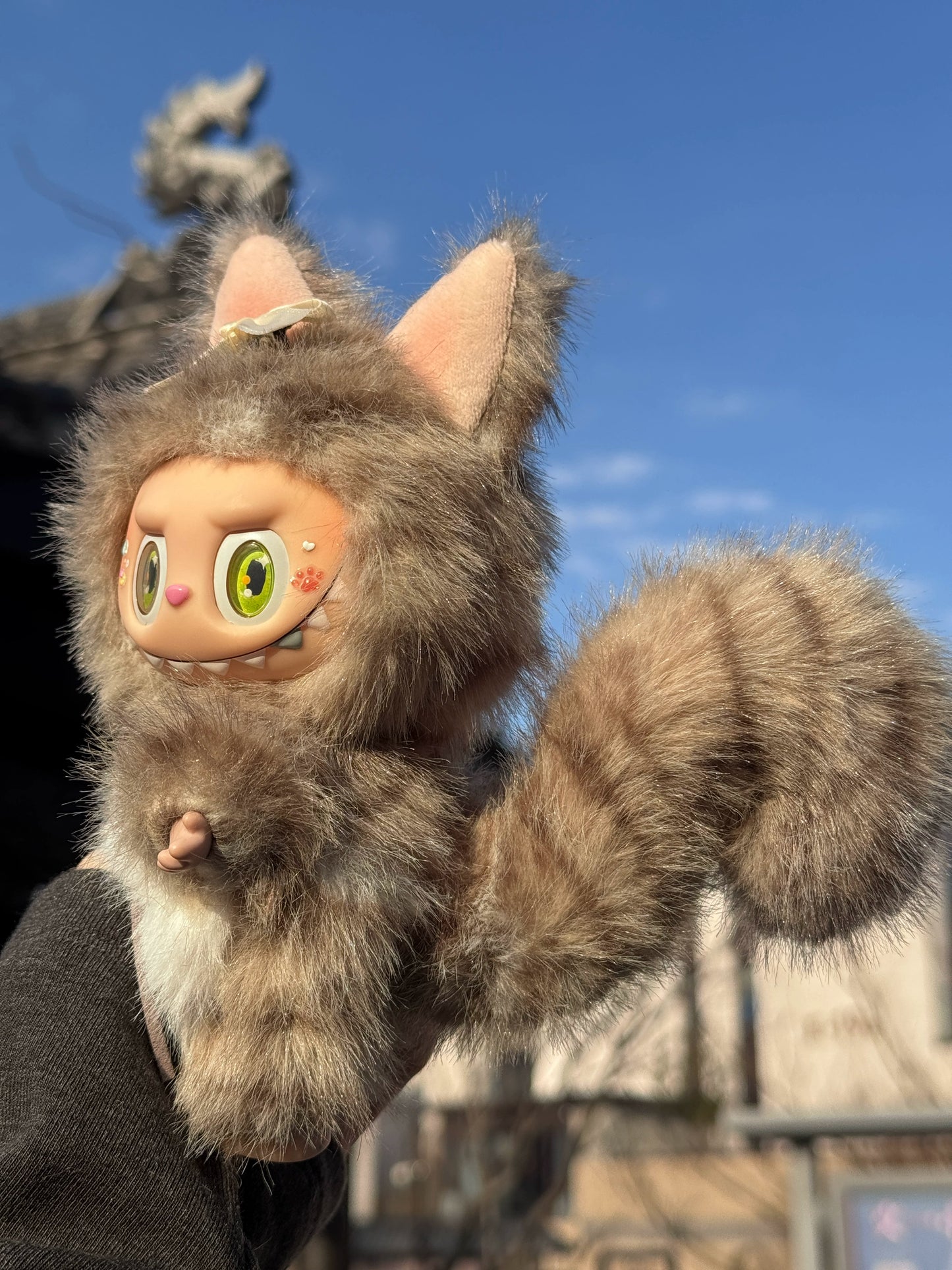 Original handsome gray tabby LABUBU genuine macaron change baby, girl gift