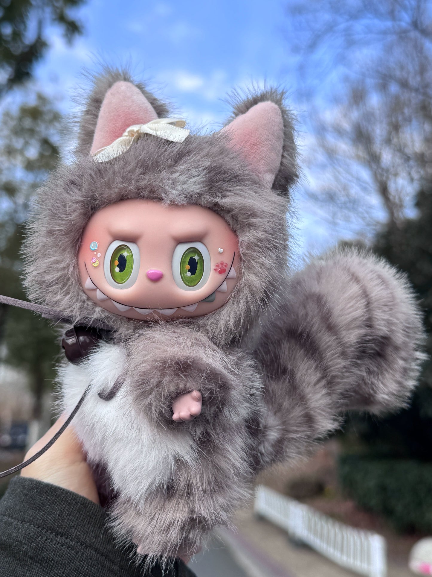 Original handsome gray tabby LABUBU genuine macaron change baby, girl gift