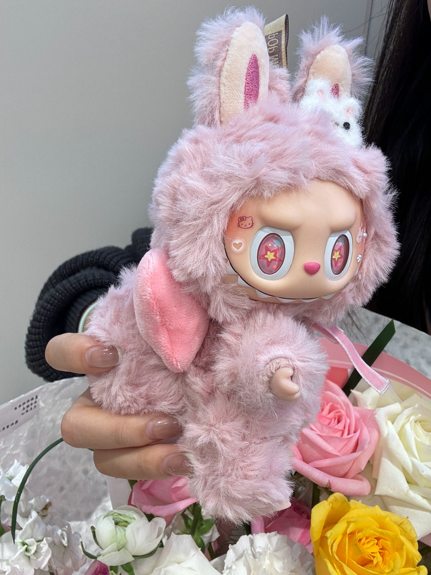 Original, the girl's strawberry bear LABUBU can be shot directly, the genuine generation Macaron is changed to a baby.