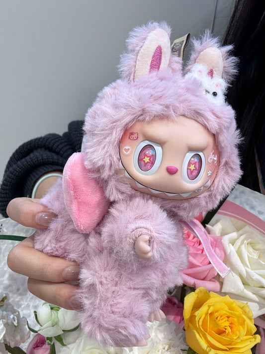 Original, the girl's strawberry bear LABUBU can be shot directly, the genuine generation Macaron is changed to a baby.