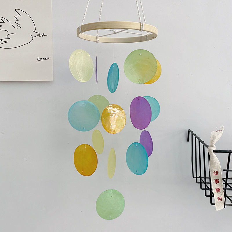 ins shell wind chimes small fresh balcony window sill pendant kindergarten pendant creative home bed and breakfast air pendant