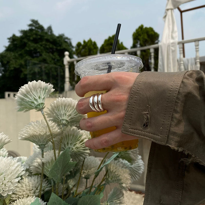 Irregular Hollow Retro Open Index Finger Ring