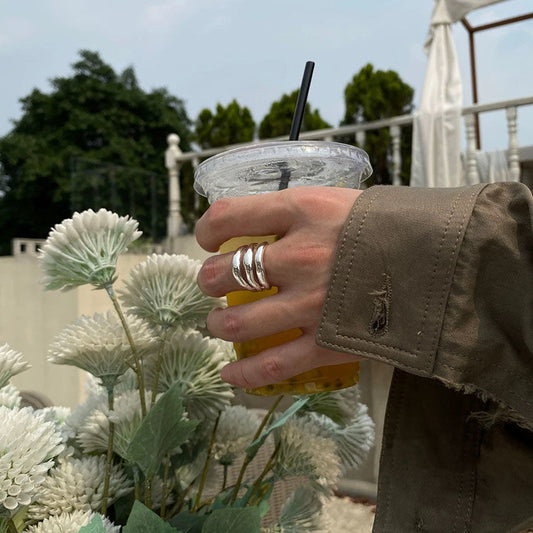 Irregular Hollow Retro Open Index Finger Ring