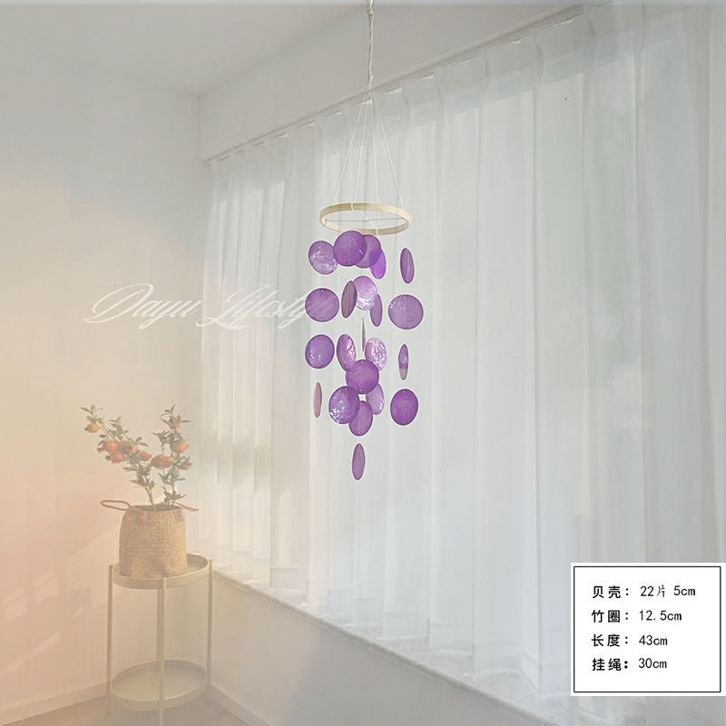 ins shell wind chimes small fresh balcony window sill pendant kindergarten pendant creative home bed and breakfast air pendant