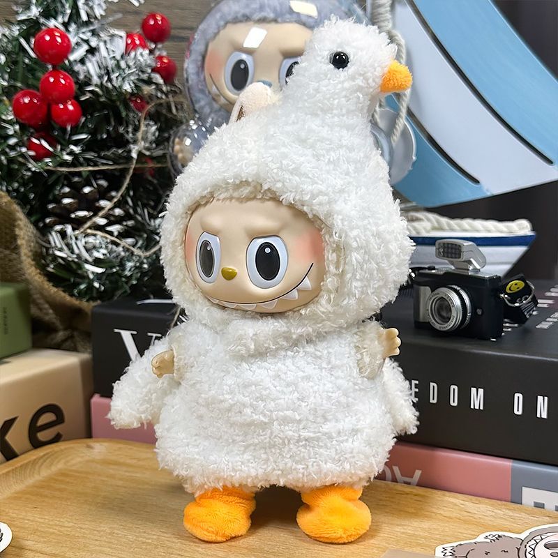 Macaron labubu baby clothes 17cm rabub replacement clothes blind box baby clothes pendant little swan clothes