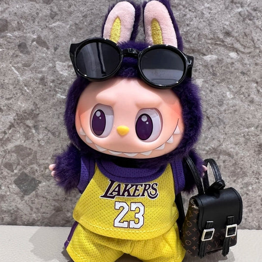Labubu baby jersey handsome team high value labubu sweater Lakers 8 heart macaron clothes